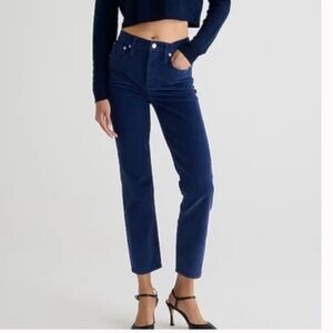 New J.Crew Vintage Slim-Straight Corduroy Pants Blue Office Fall NWT high rise